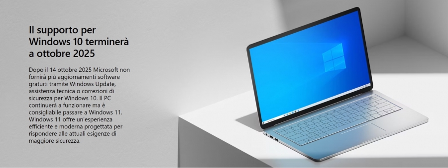 Fine supporto Windows 10 il 14 ottobre 2025